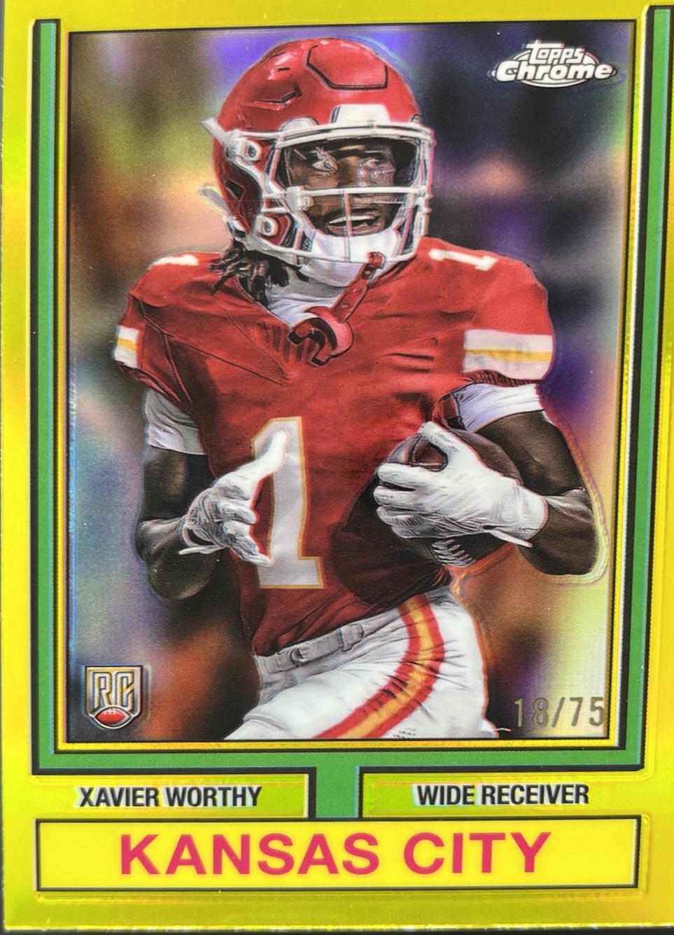 Xavier Worthy [Yellow Refractor] #74TF-8