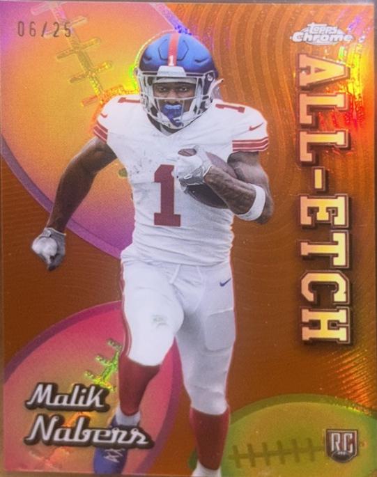 Malik Nabers [Orange Refractor] #CAE-MN