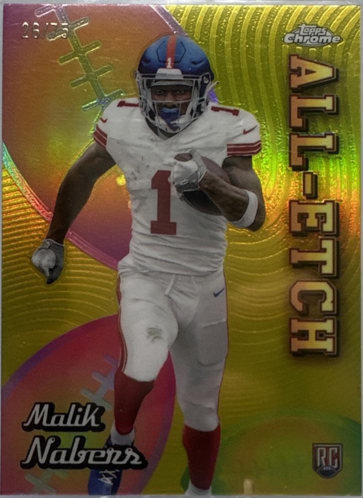 Malik Nabers [Yellow Refractor] #CAE-MN