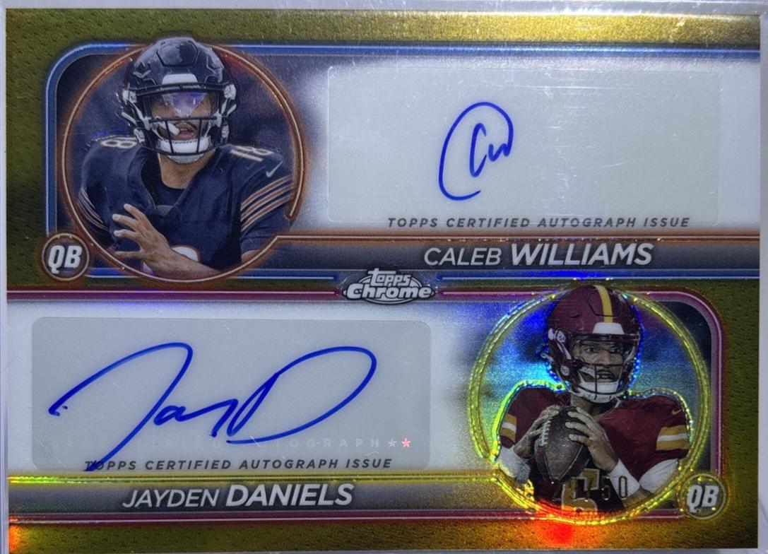 Jayden Daniels / Caleb Williams [Gold Refractor] #DA-QB