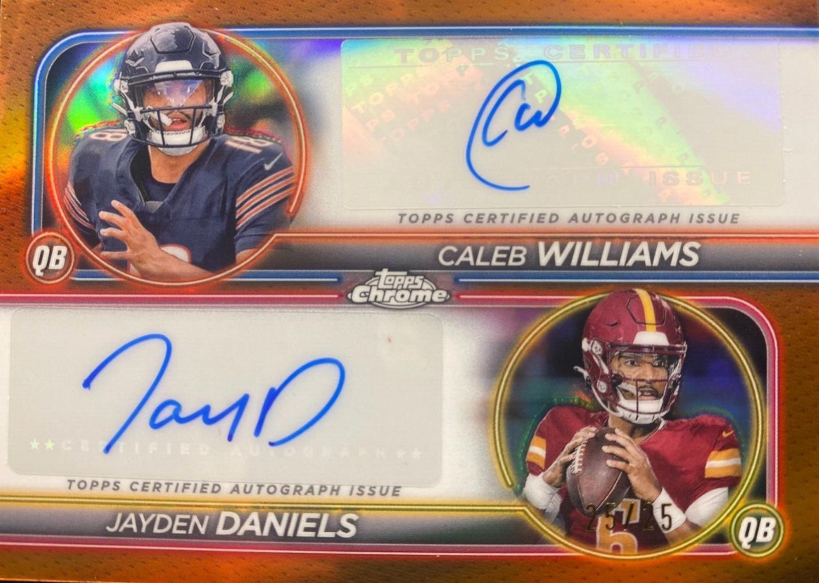 Jayden Daniels / Caleb Williams [Orange Refractor] #DA-QB