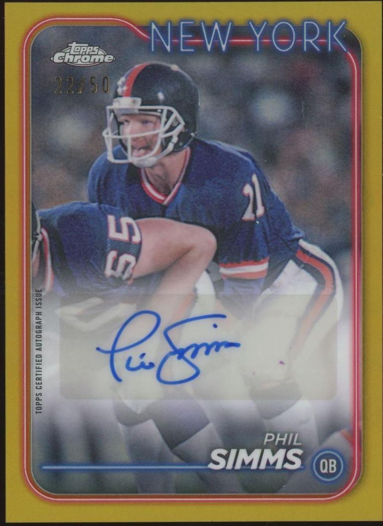 Phil Simms [Gold Refractor] #CLA-PS
