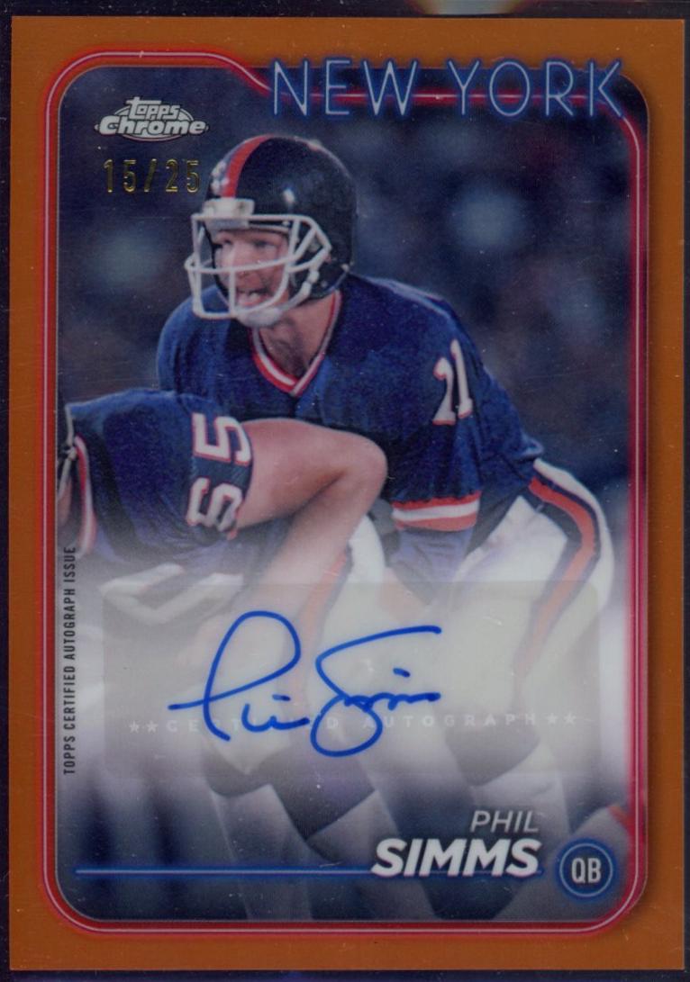 Phil Simms [Orange Refractor] #CLA-PS