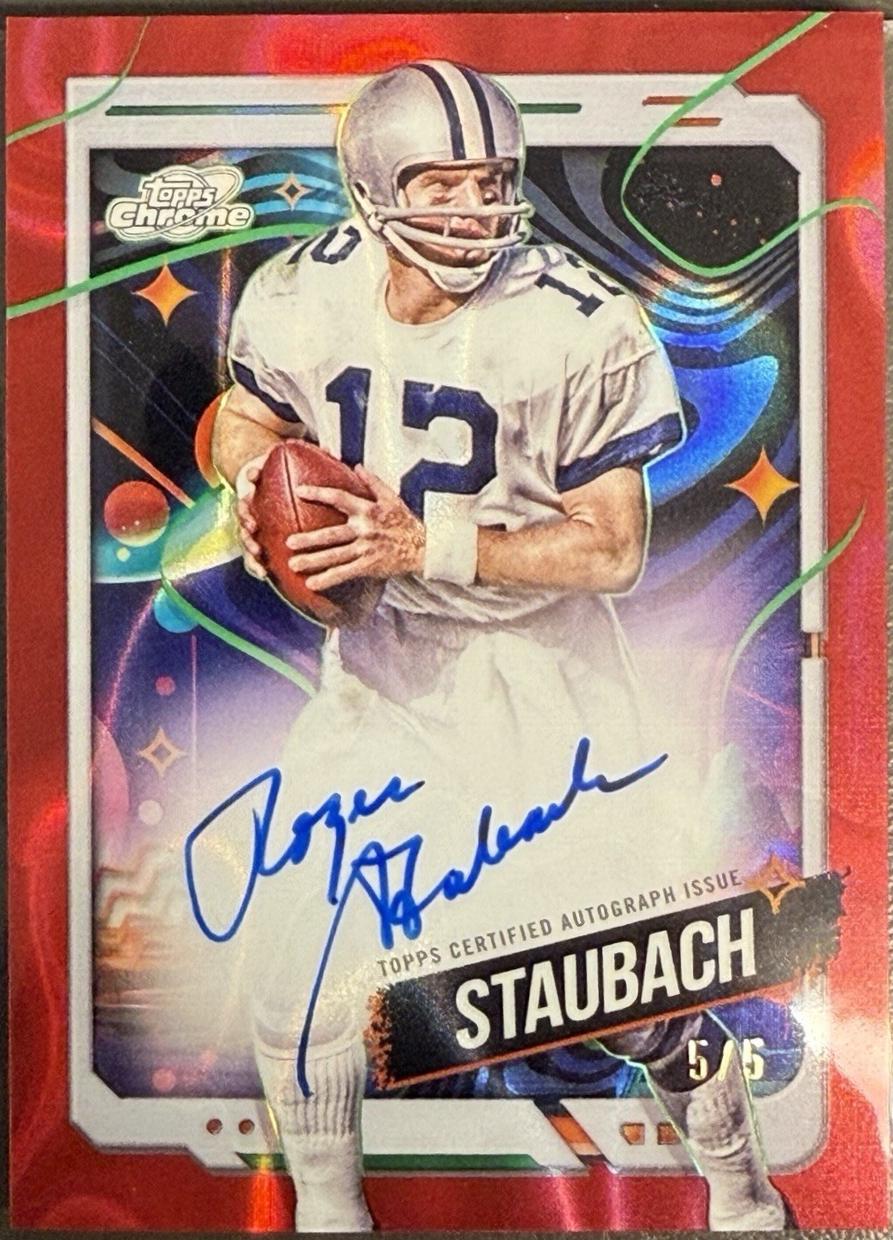 Roger Staubach [Red Flare Refractor] #CCA-RS