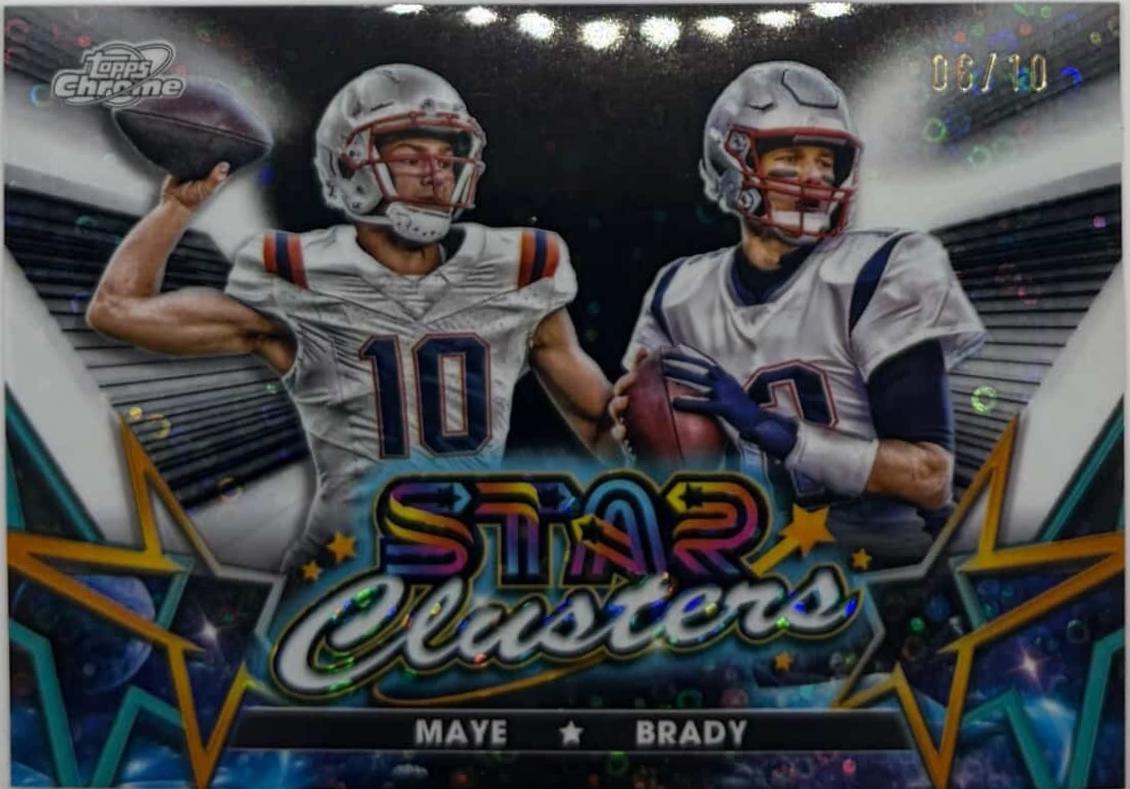 Tom Brady / Drake Maye [Black Eclipse Refractor] #SCL-14