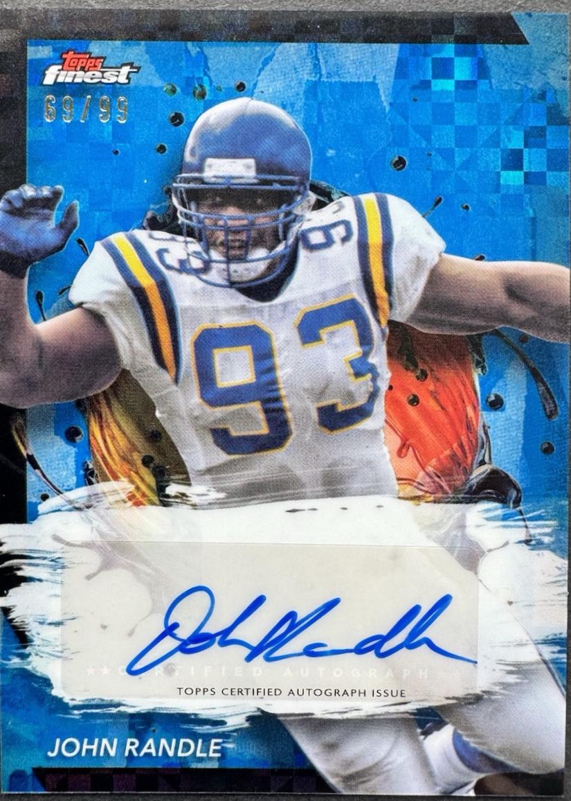 John Randle [Blue Checkerboard Refractor] #FA-JR