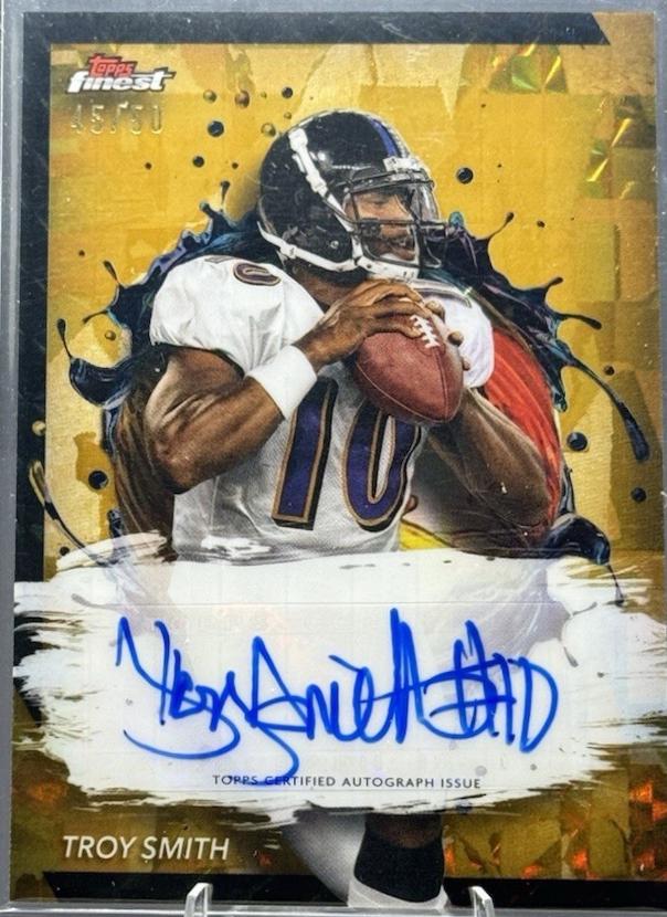 Troy Smith [Gold Geometric Refractor] #FA-TS