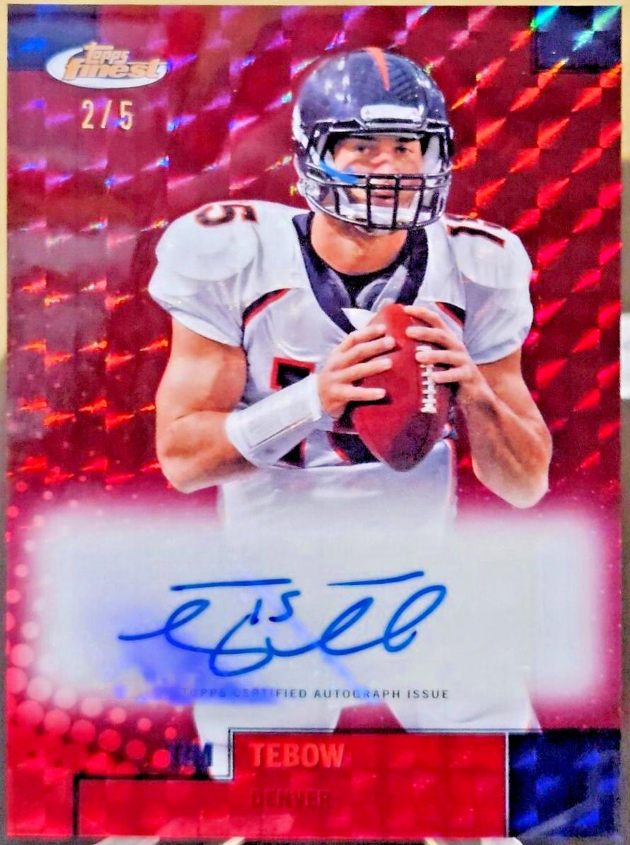 Tim Tebow [Red Geometric Refractor] #FBA-TT