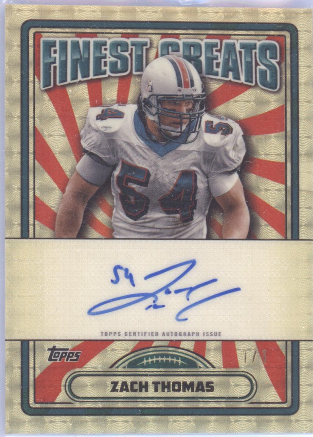 Zach Thomas [Superfractor] #FG-ZT