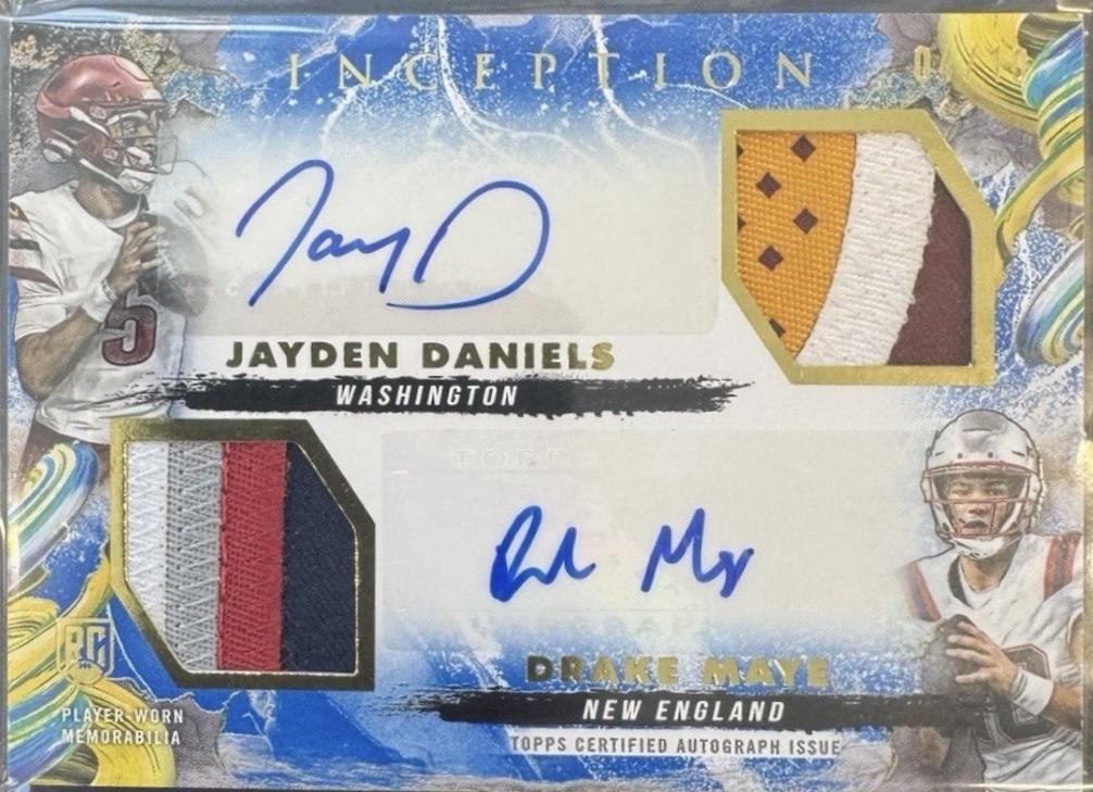 Drake Maye / Jayden Daniels [Blue] #DRRA-DM