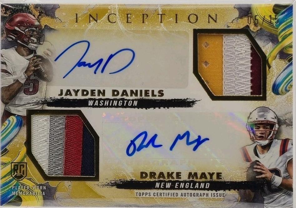 Drake Maye / Jayden Daniels [Gold] #DRRA-DM