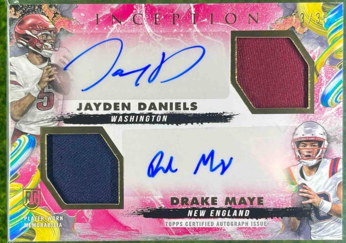 Drake Maye / Jayden Daniels [Magenta] #DRRA-DM