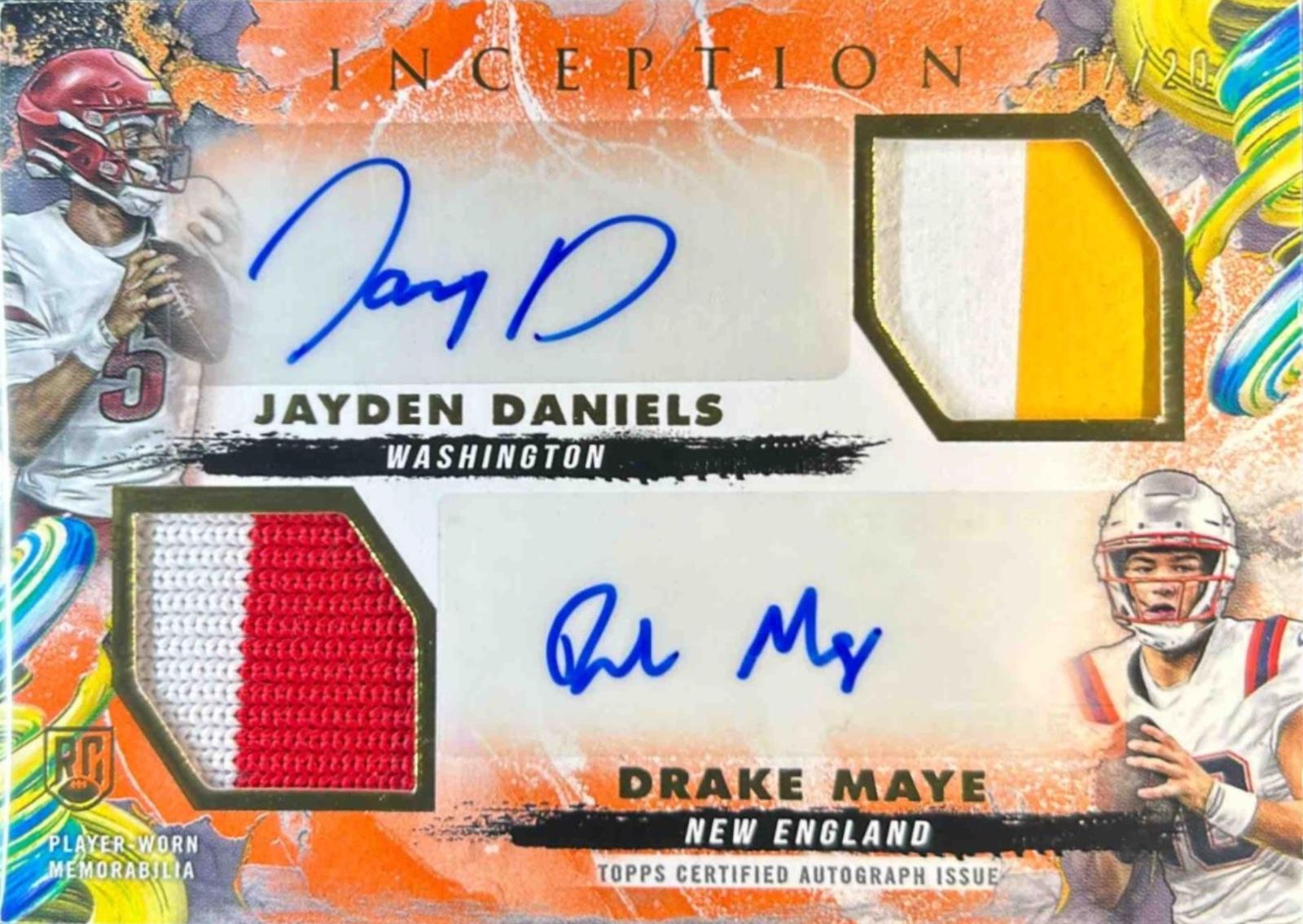 Drake Maye / Jayden Daniels [Orange] #DRRA-DM
