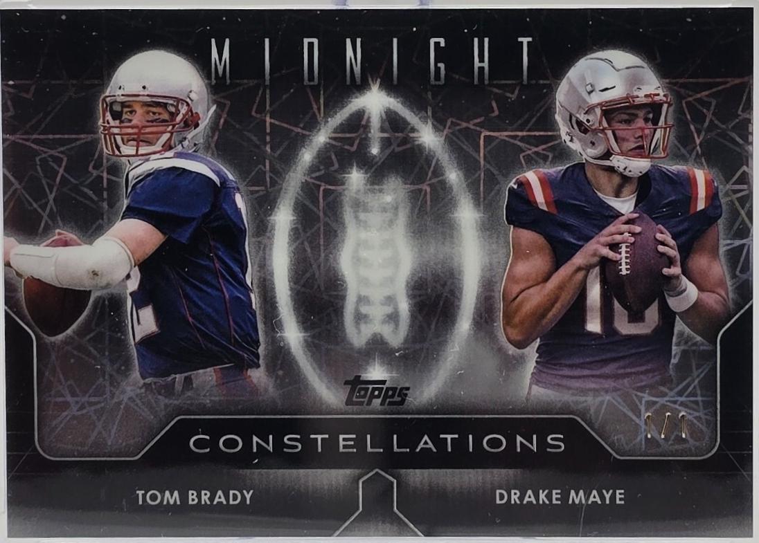 Drake Maye / Tom Brady [Black Light] #C-12