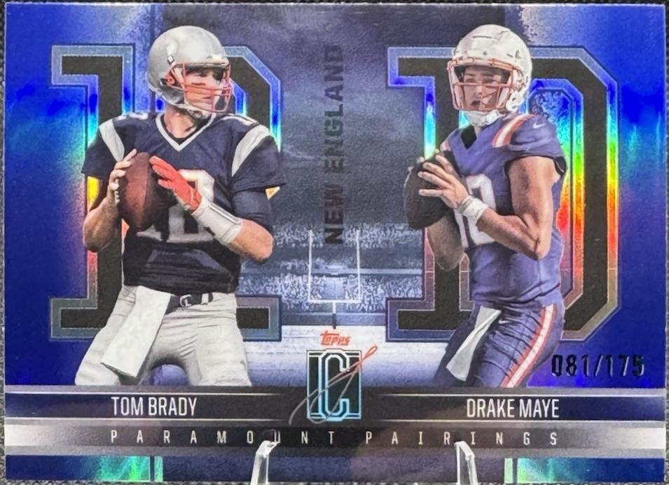 Drake Maye / Tom Brady [Indigo] #PP-7