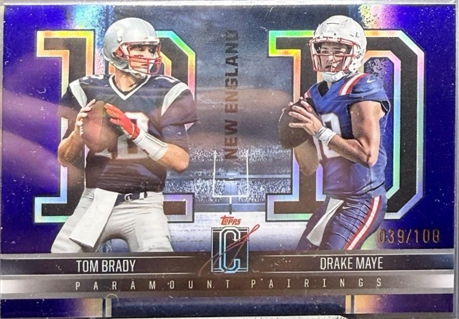 Drake Maye / Tom Brady [Purple] #PP-7