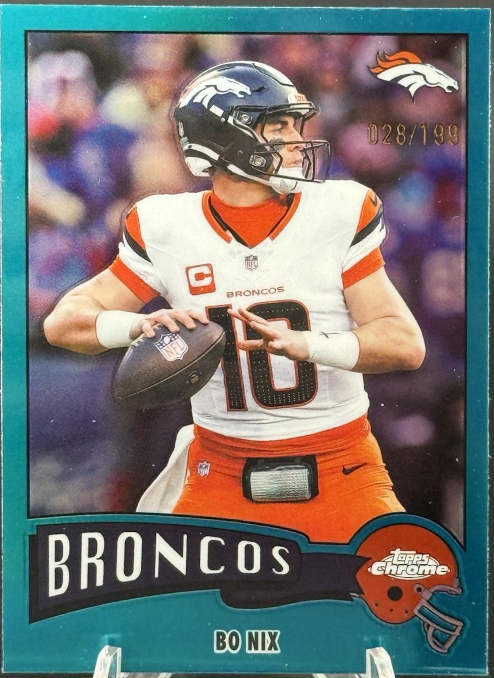 Bo Nix [Aqua Refractor] #1975-11
