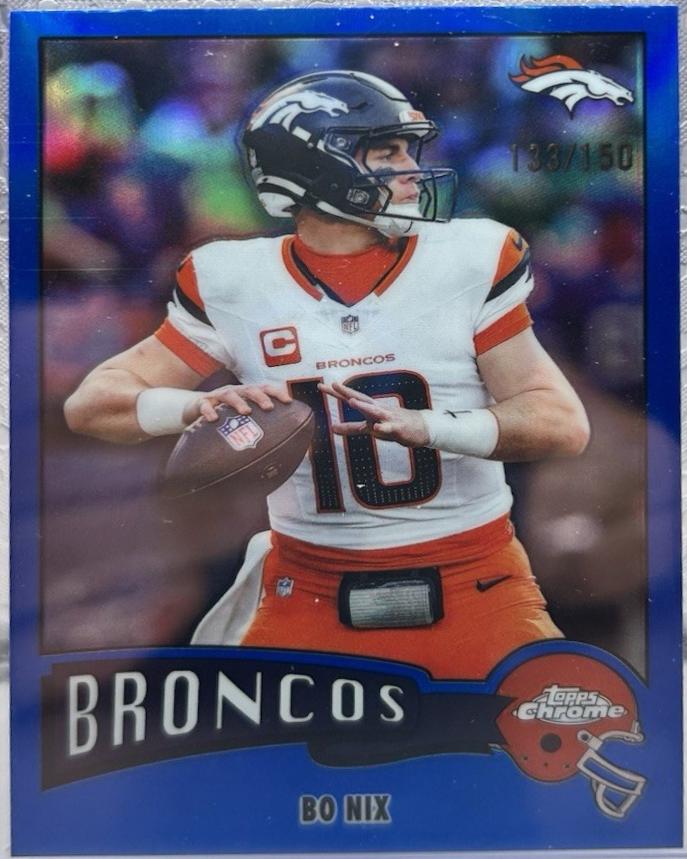 Bo Nix [Blue Refractor] #1975-11