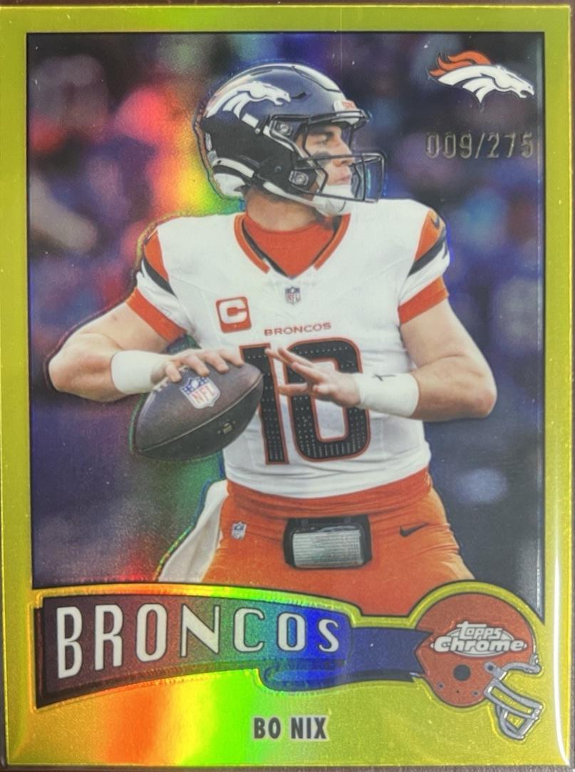 Bo Nix [Gold Refractor] #1975-11