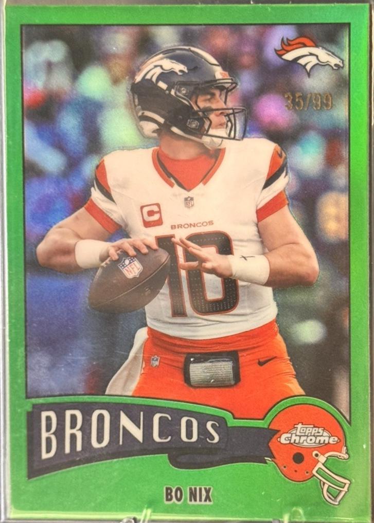 Bo Nix [Green Refractor] #1975-11