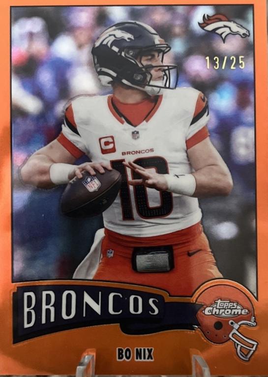 Bo Nix [Orange Refractor] #1975-11