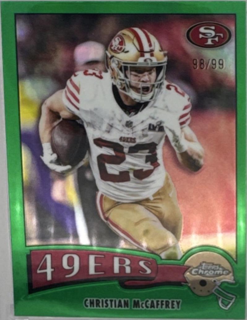 Christian McCaffrey [Green Refractor] #1975-29
