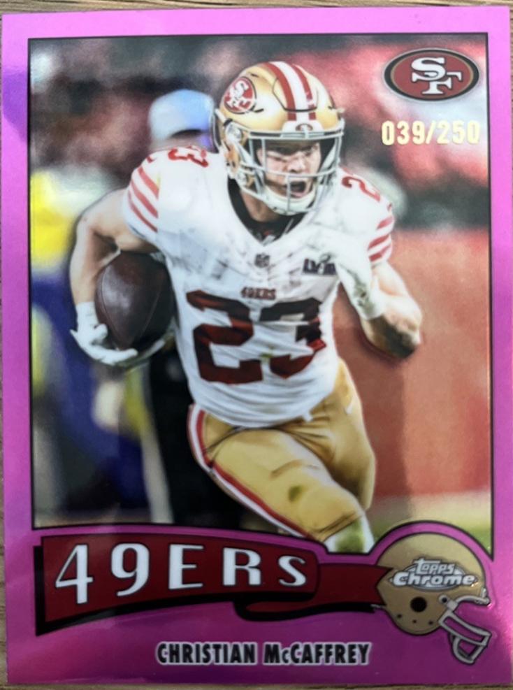 Christian McCaffrey [Pink Refractor] #1975-29