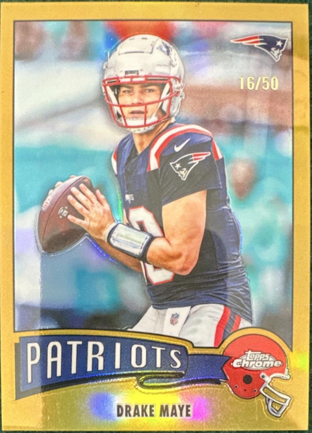 Drake Maye [Gold Refractor] #1975-23