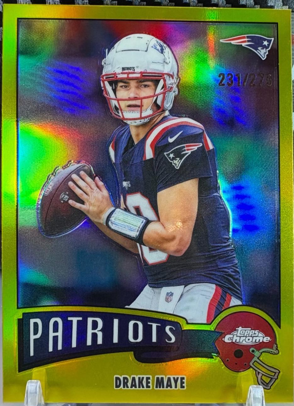 Drake Maye [Yellow Refractor] #1975-23