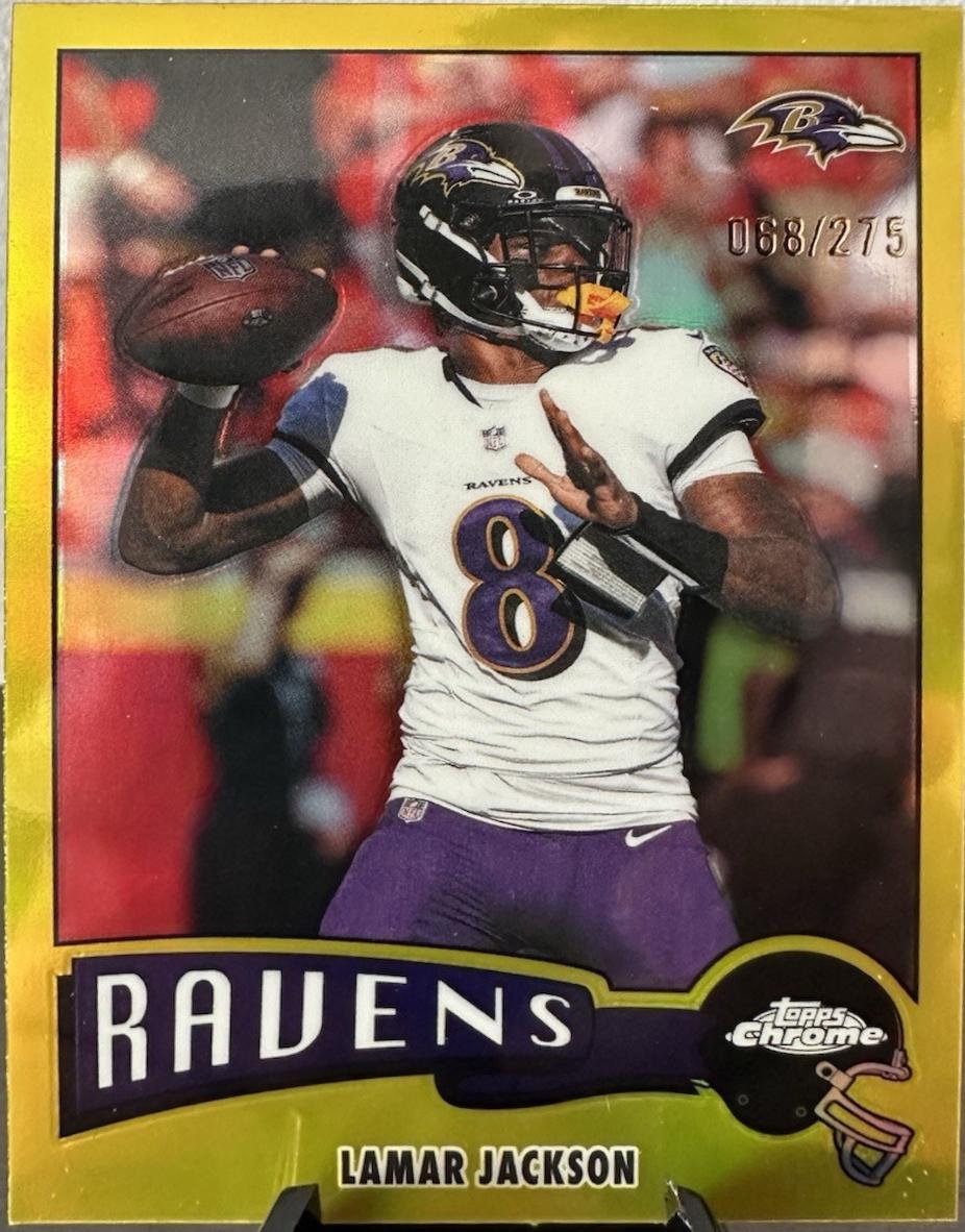 Lamar Jackson [Yellow Refractor] #1975-3