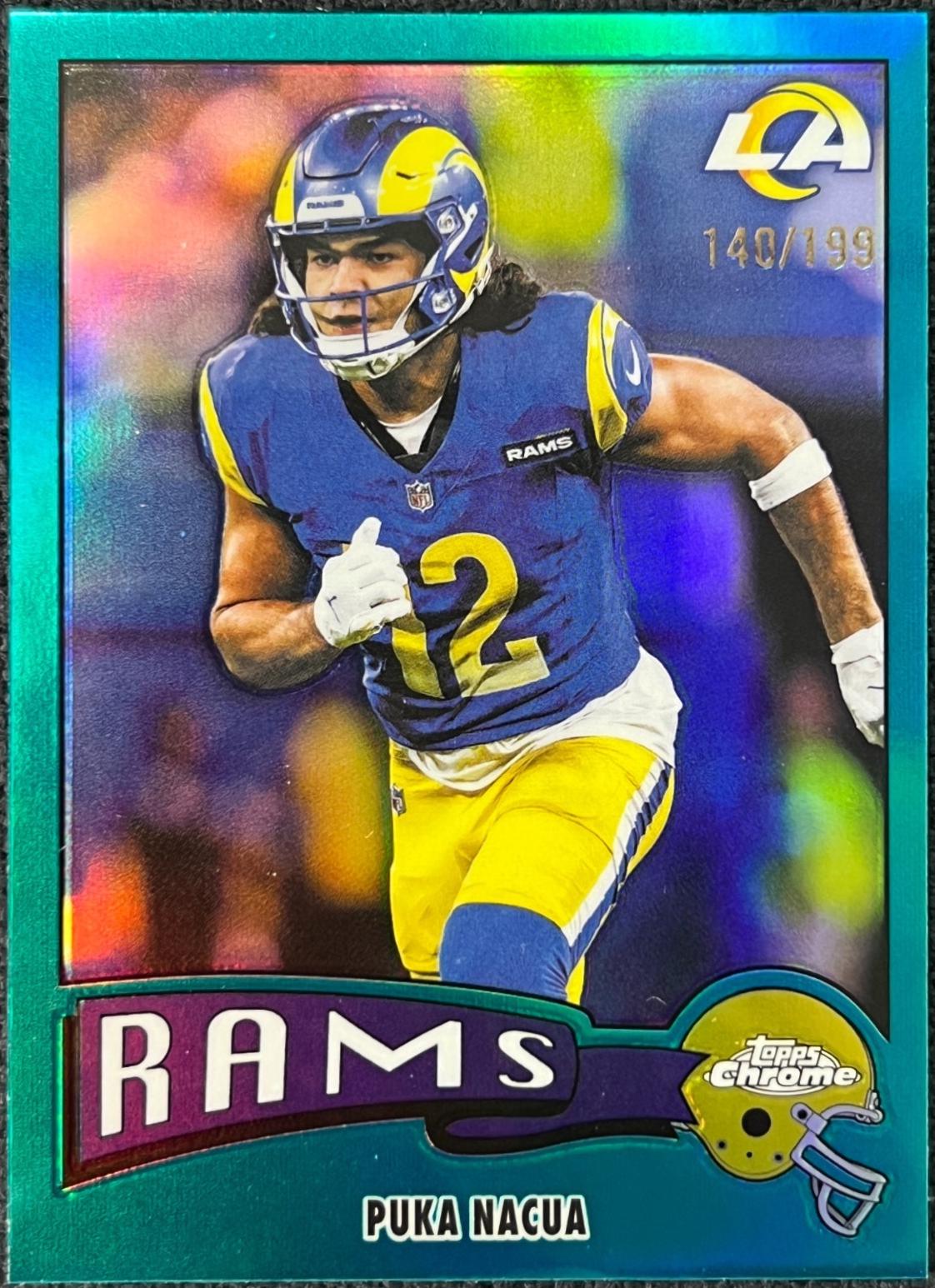 Puka Nacua [Aqua Refractor] #1975-19
