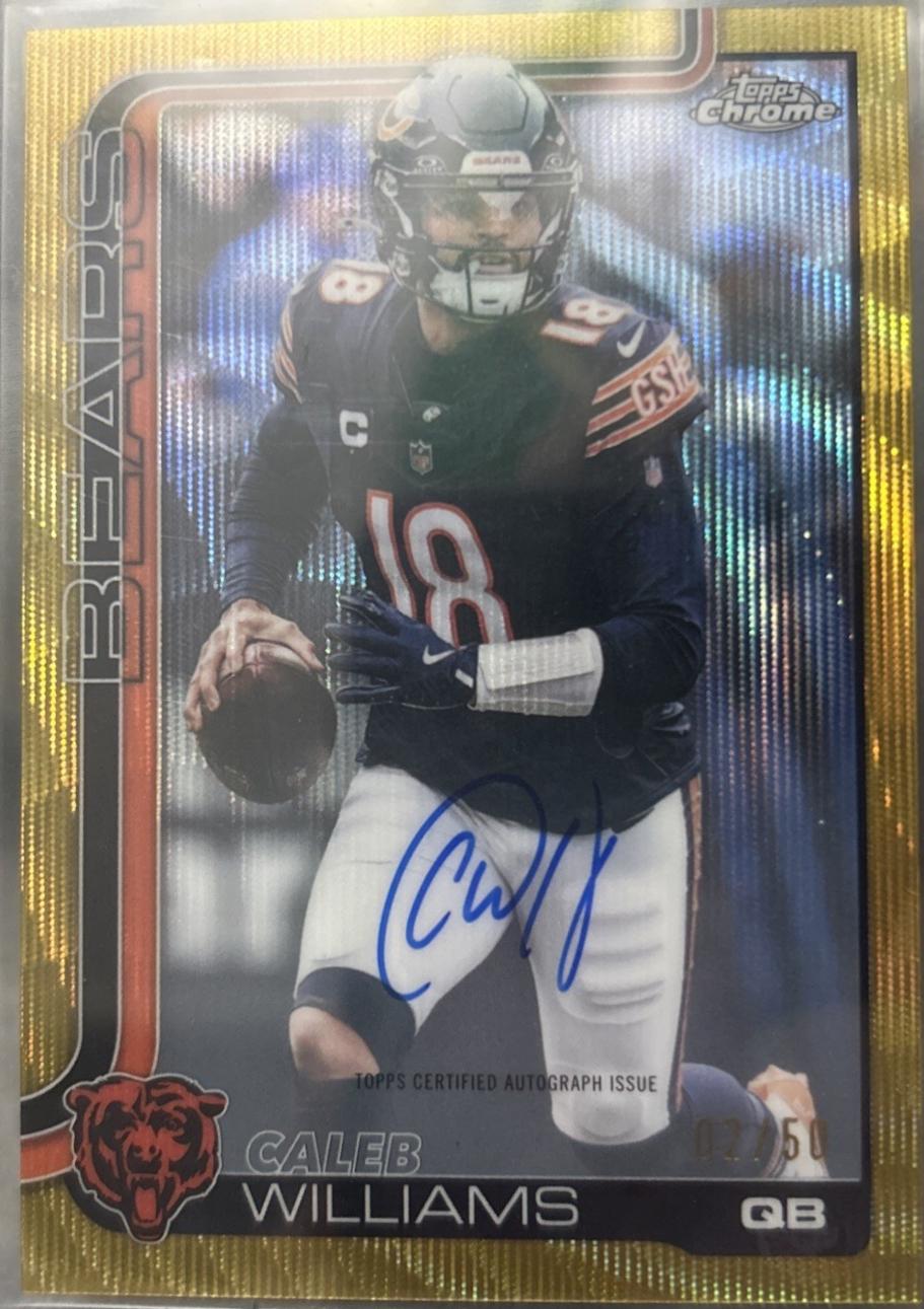 Caleb Williams [Gold Wave Refractor] #BA-CW
