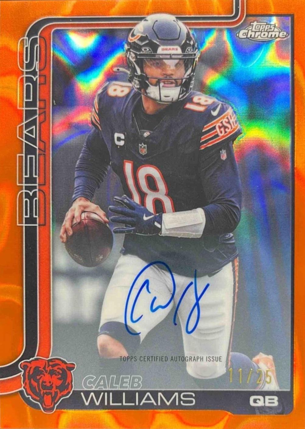Caleb Williams [Orange Lava Refractor] #BA-CW