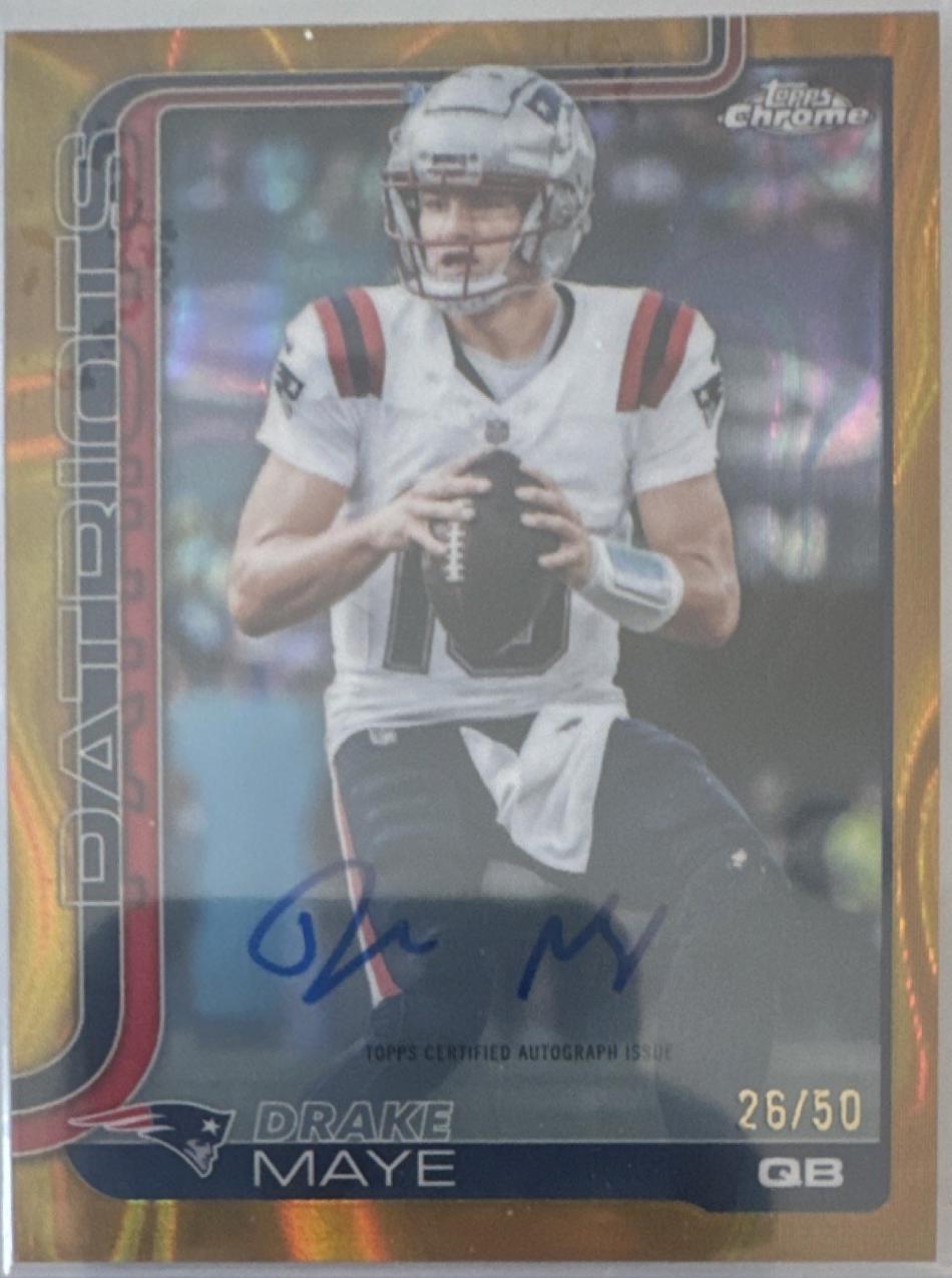 Drake Maye [Gold Lava Refractor] #BA-DMA