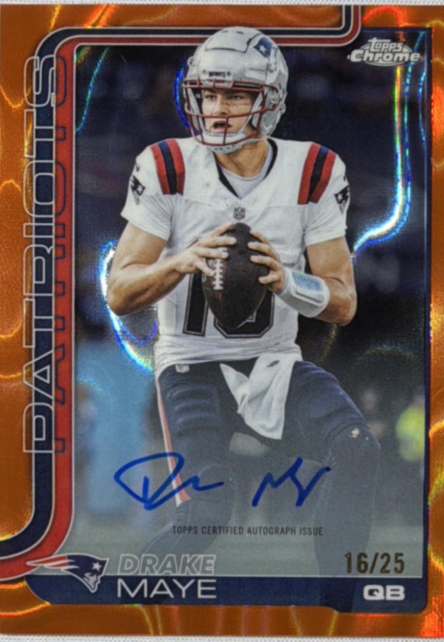 Drake Maye [Orange Lava Refractor] #BA-DMA
