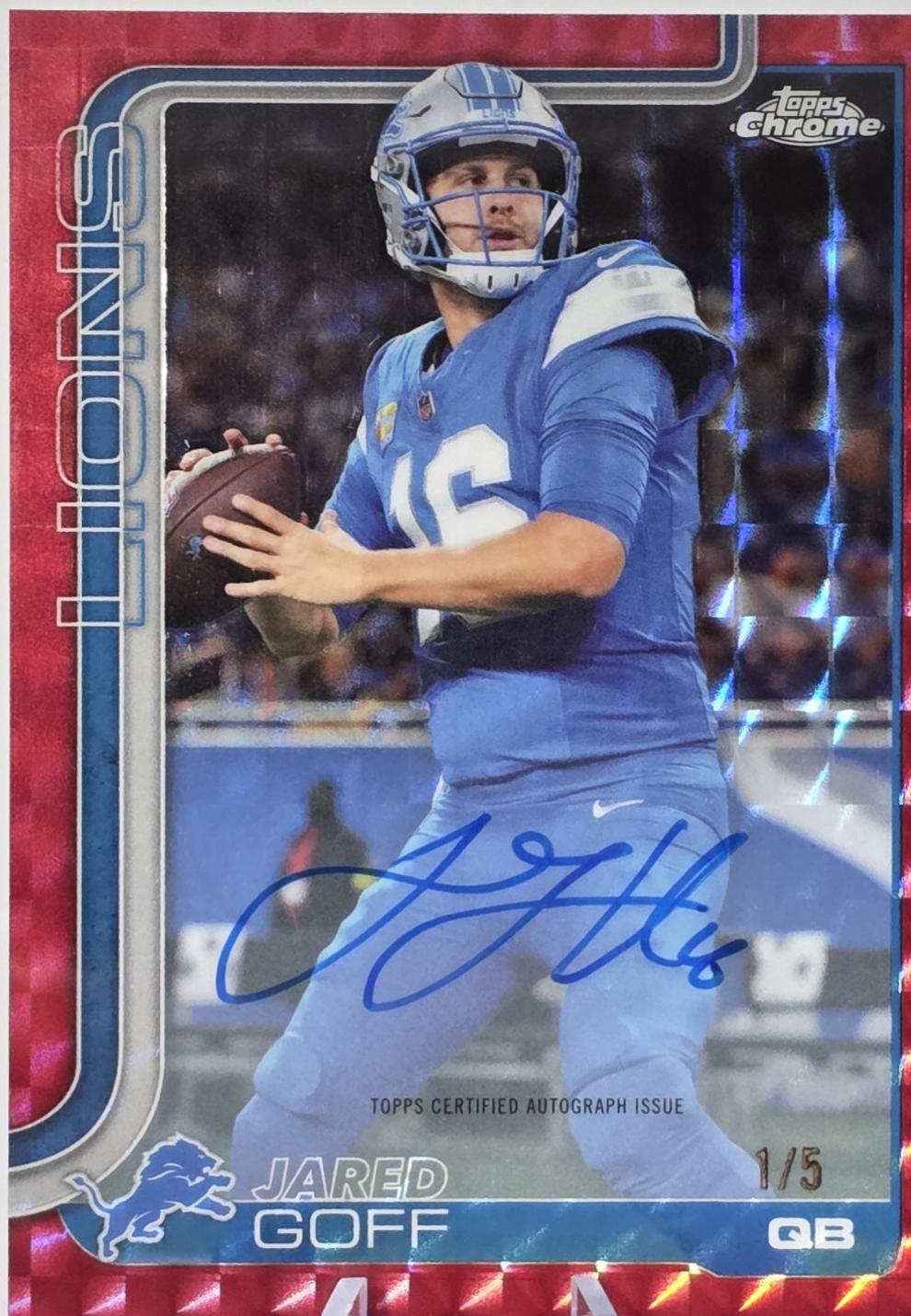 Jared Goff [Red Geometric Refractor] #BA-JGO