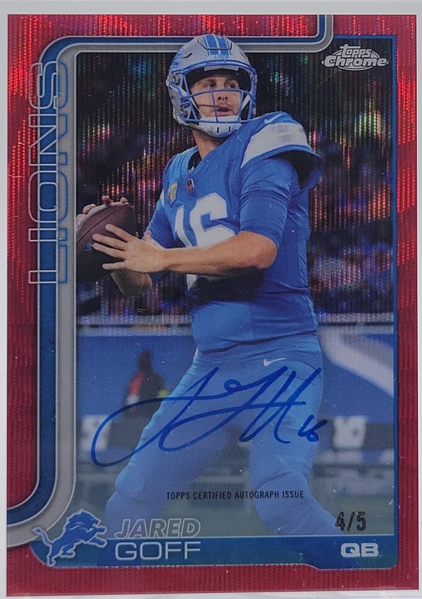 Jared Goff [Red Wave Refractor] #BA-JGO