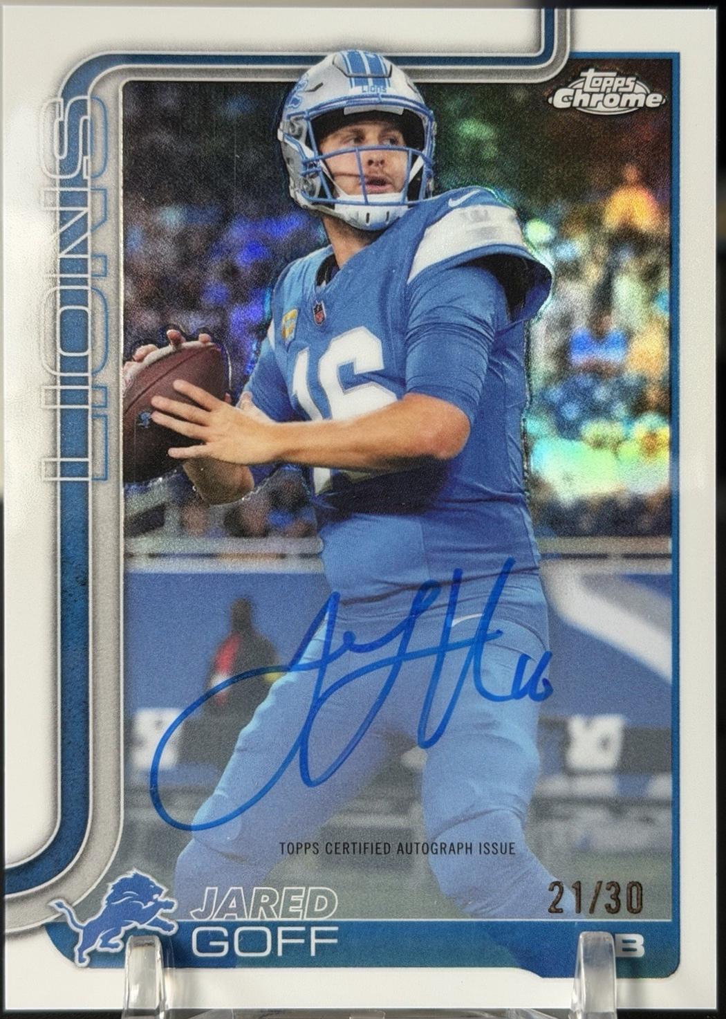 Jared Goff [White Refractor] #BA-JGO