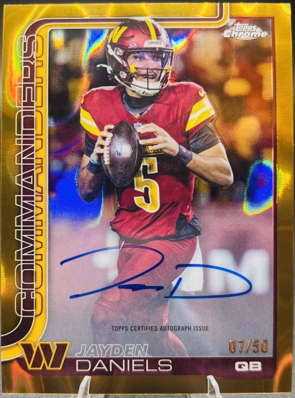 Jayden Daniels [Gold Lava Refractor] #BA-JD