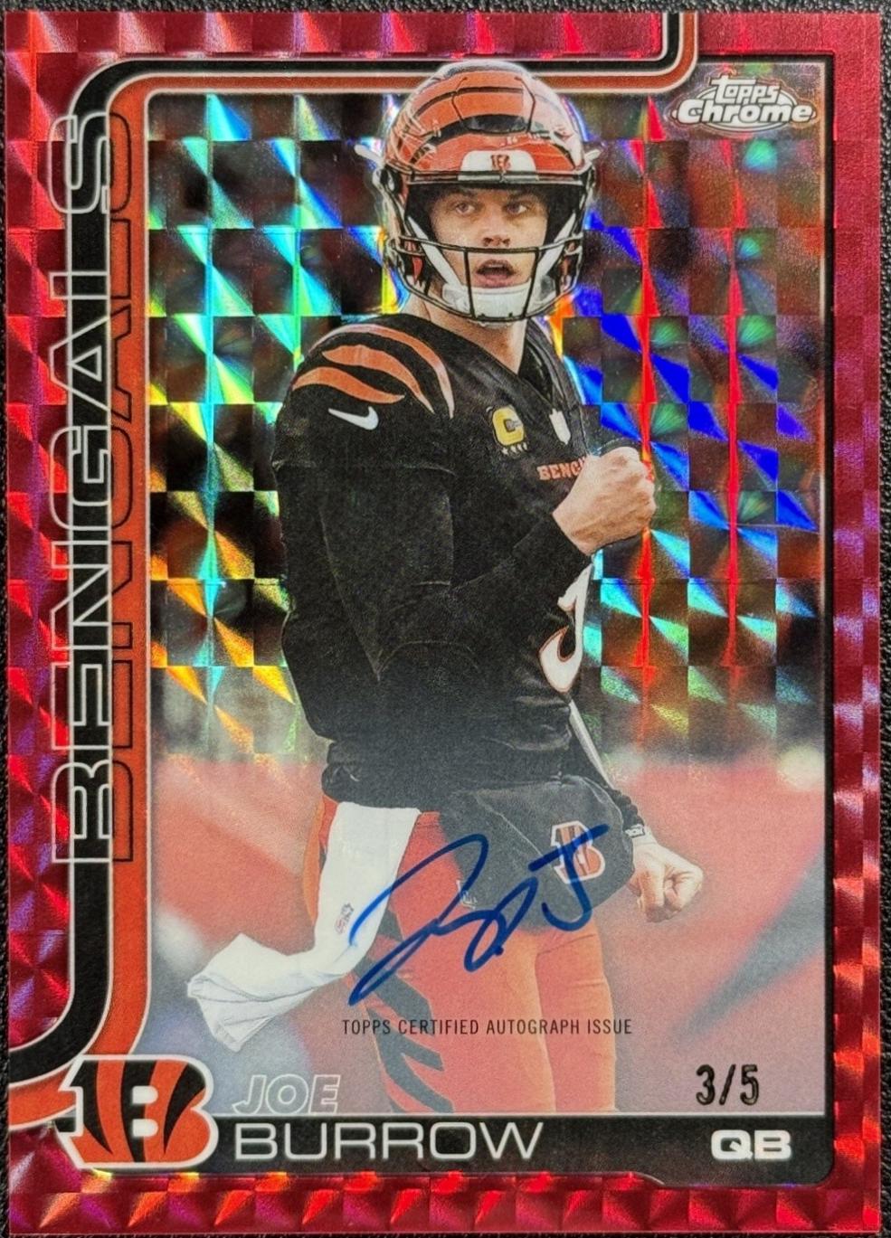 Joe Burrow [Red Geometric Refractor] #BA-JB