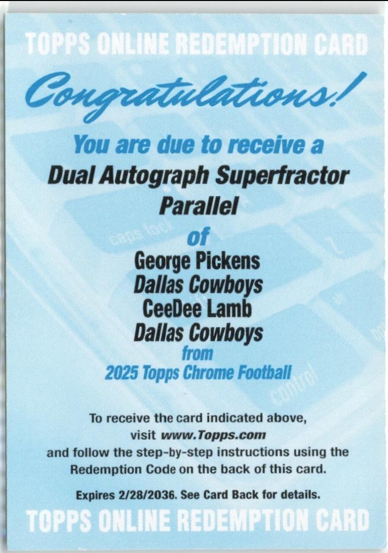CeeDee Lamb / George Pickens [Superfractor] #DA-LP