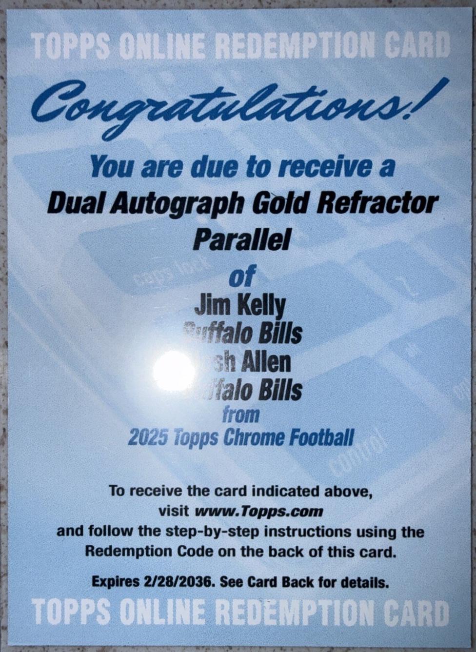 Josh Allen / Jim Kelly [Gold] #DA-AK