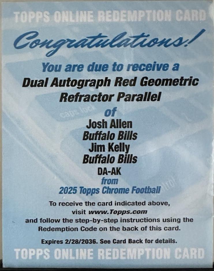 Josh Allen / Jim Kelly [Red Geometric] #DA-AK