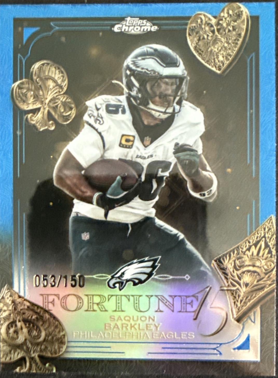 Saquon Barkley [Blue Refractor] #F15-3