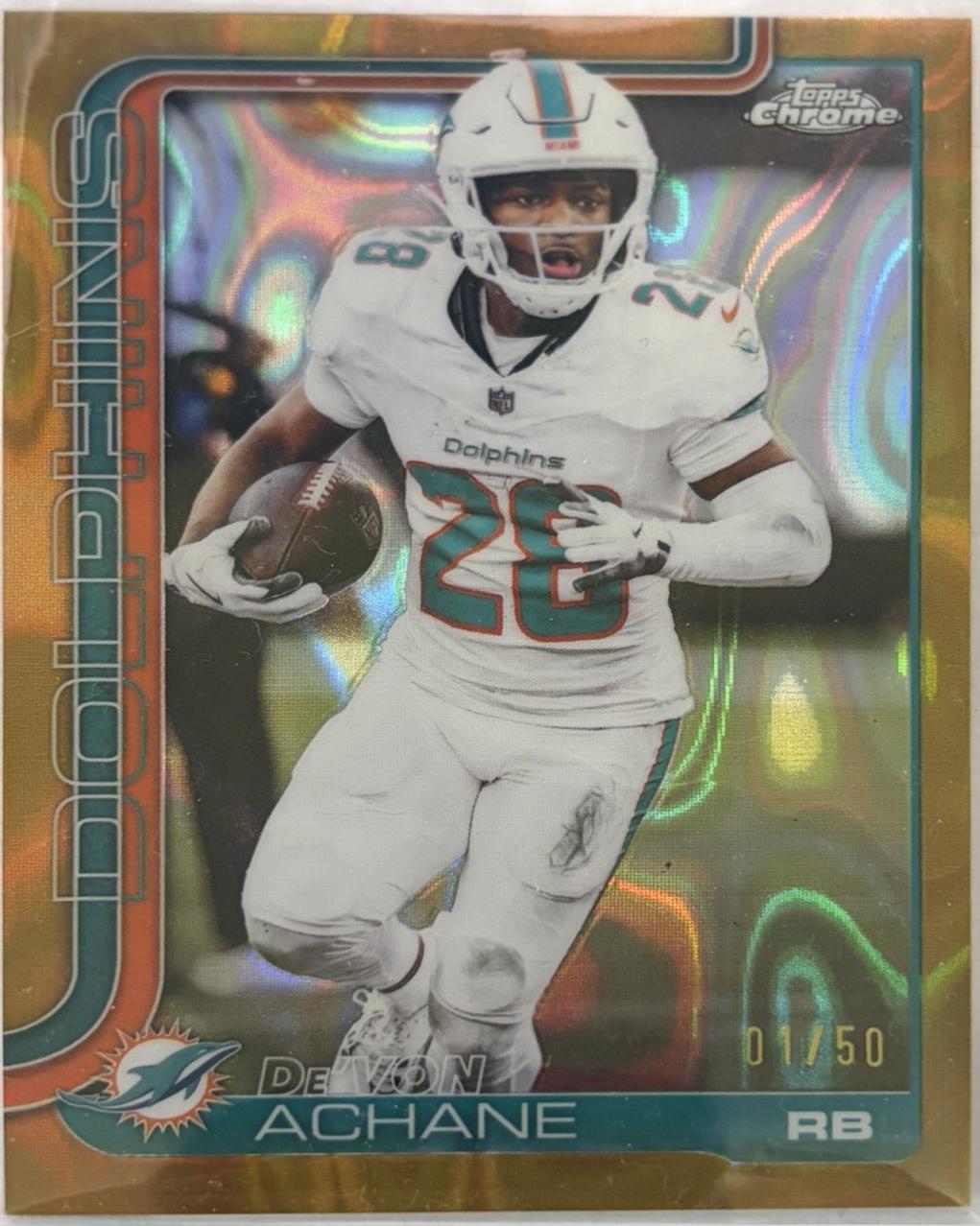De'Von Achane [Gold Refractor] #FS-12
