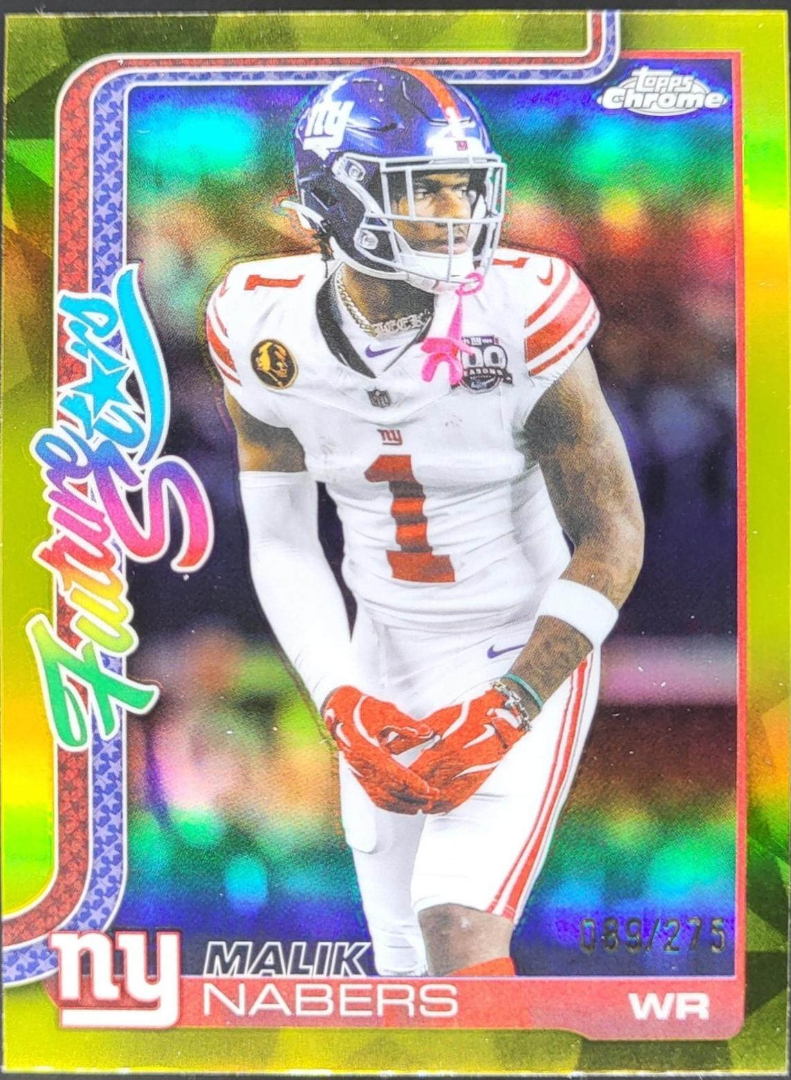 Malik Nabers [Yellow Refractor] #FS-8
