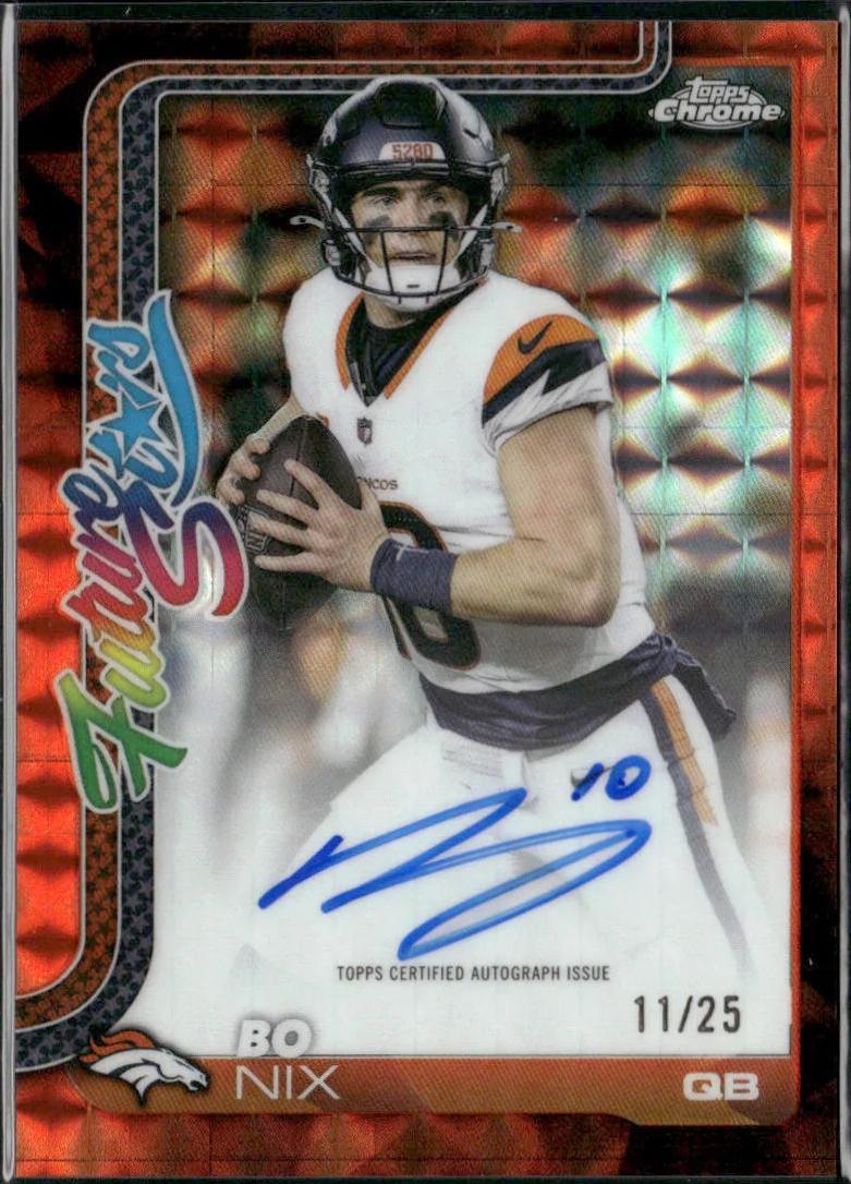 Bo Nix [Orange Geometric Refractor] #FSA-BN