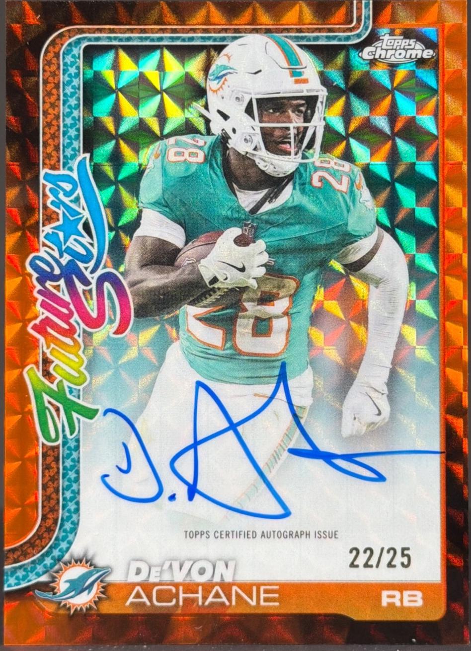 De'Von Achane [Orange Geometric Refractor] #FSA-DA