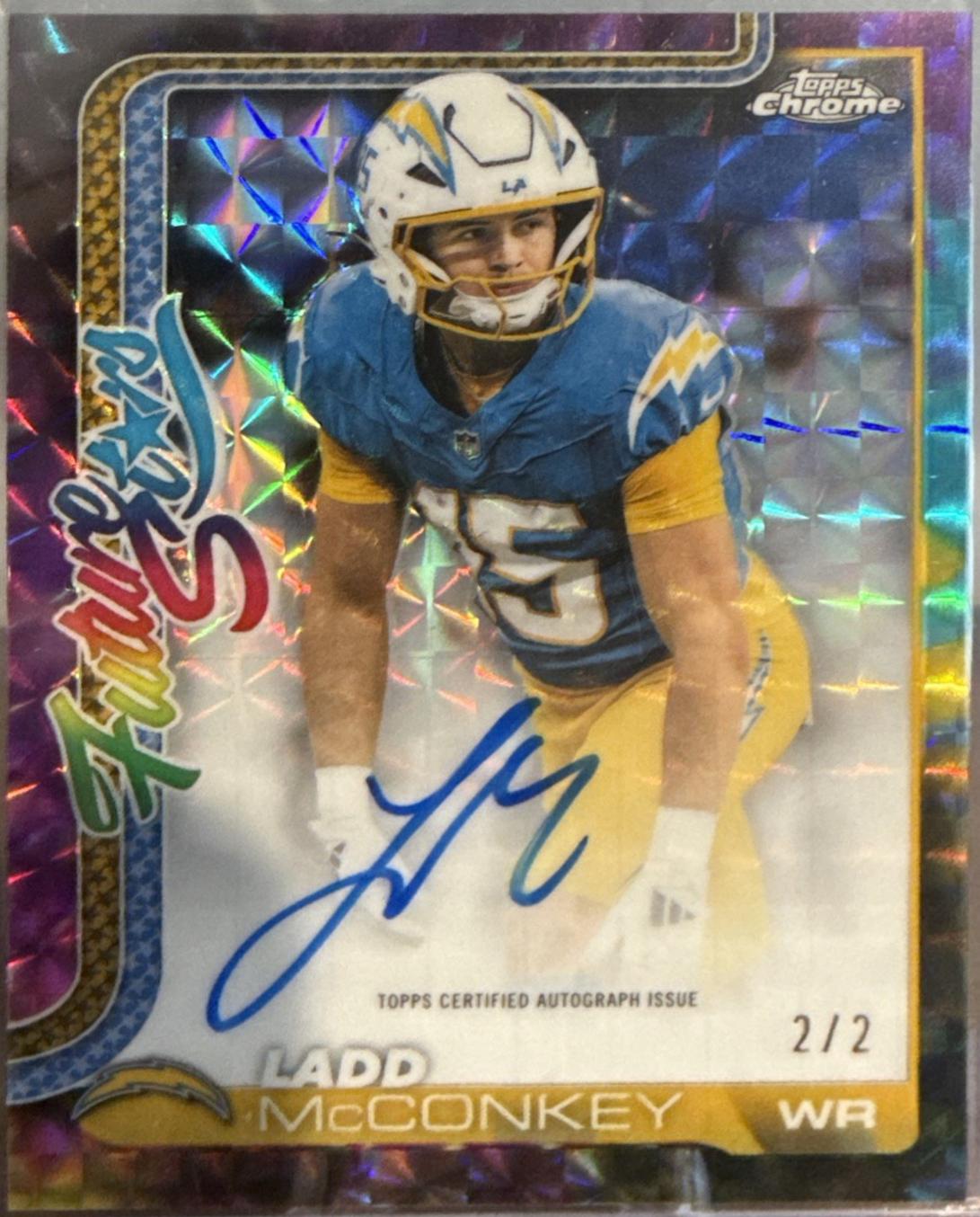 Ladd McConkey [Tie Dye Geometric Refractor] #FSA-LM