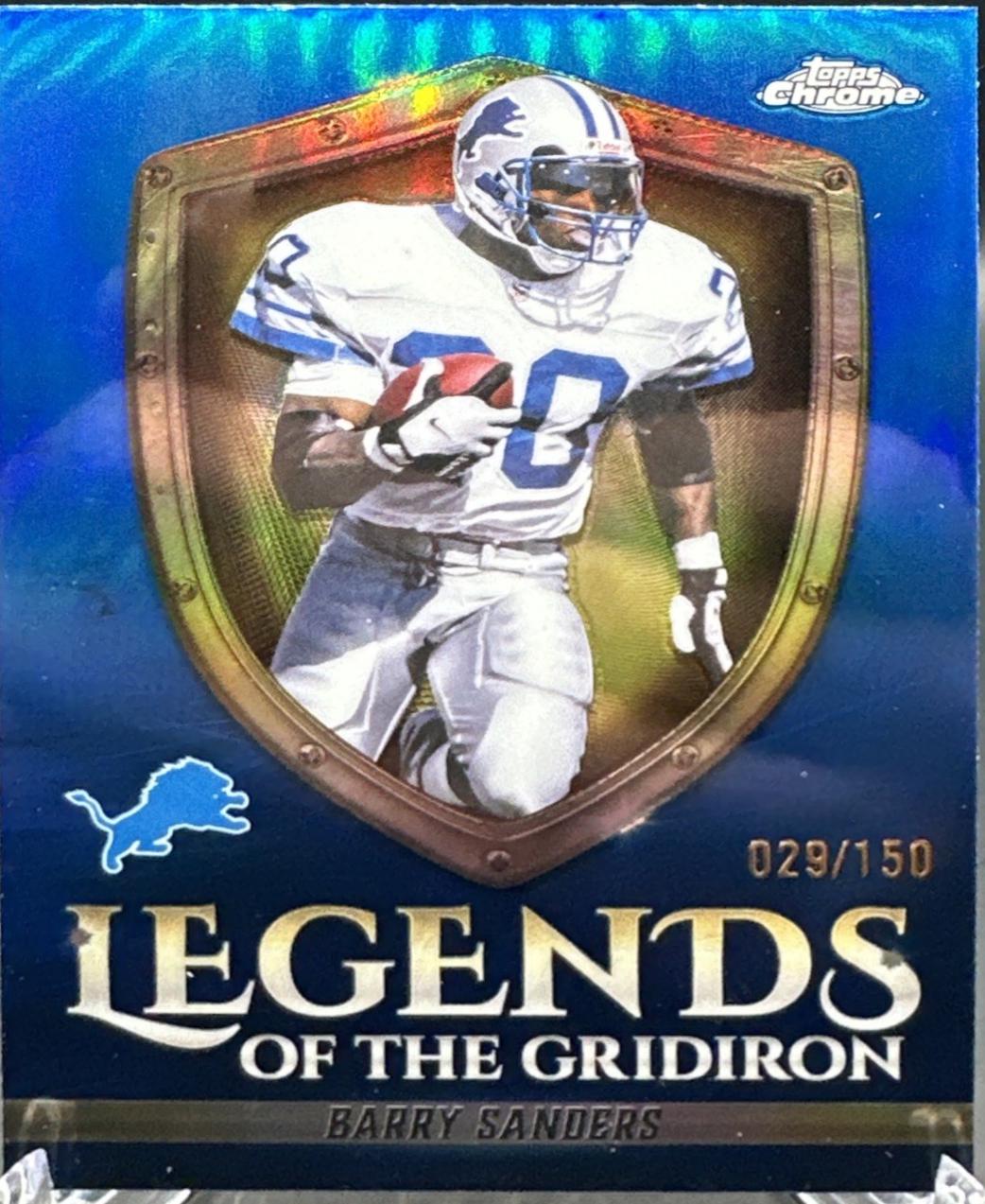 Barry Sanders [Blue Refractor] #LOG-11